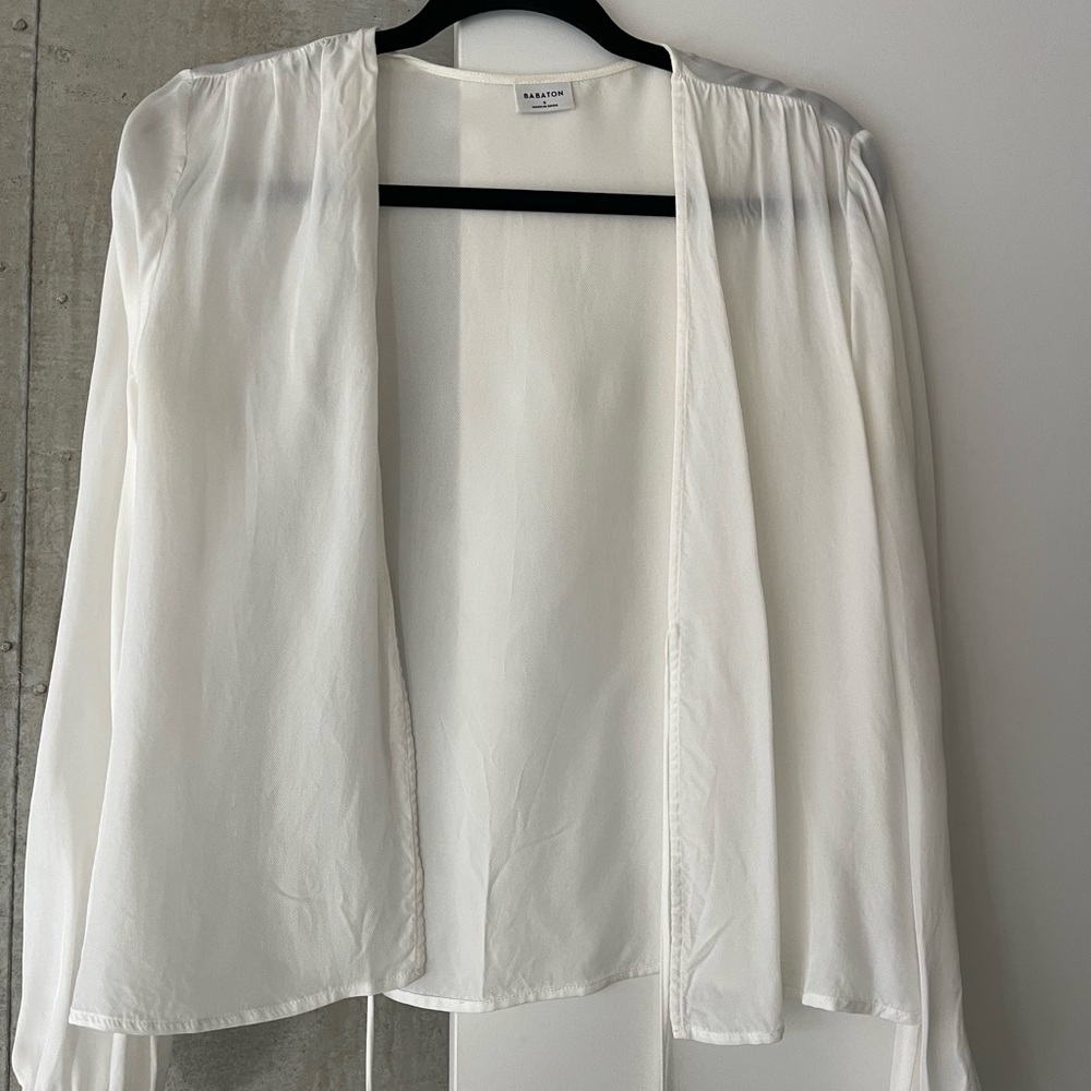 Babaton silk tie shirt